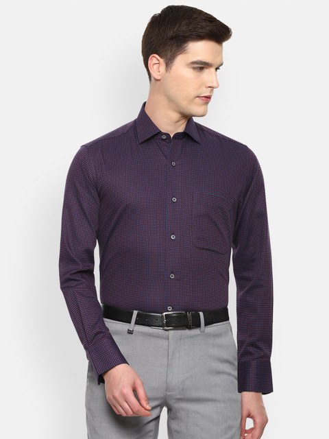 

Luxure by Louis Philippe Men Navy Blue Opaque Formal Shirt