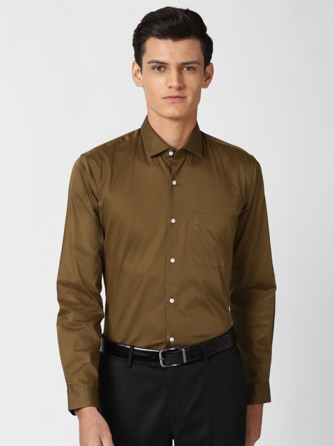 

Peter England Men Brown Opaque Formal Shirt