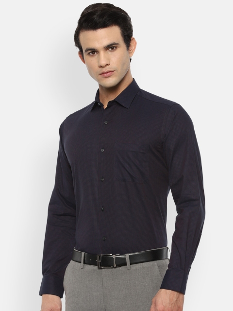 

Van Heusen Men Navy Blue Opaque Formal Shirt