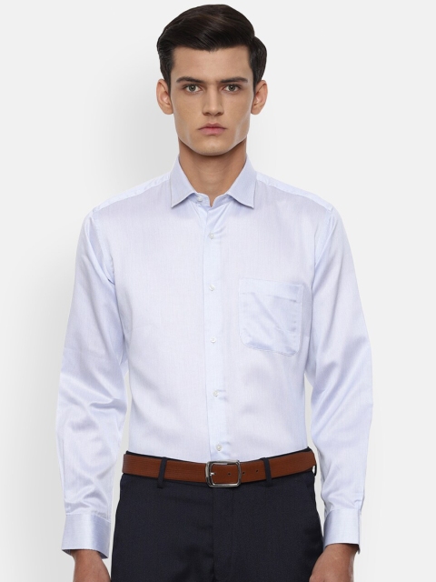 

Van Heusen Men Blue Opaque Pure Cotton Formal Shirt