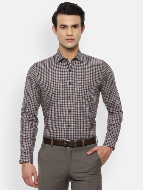 

Van Heusen Men Navy Blue Slim Fit Opaque Checked Formal Shirt