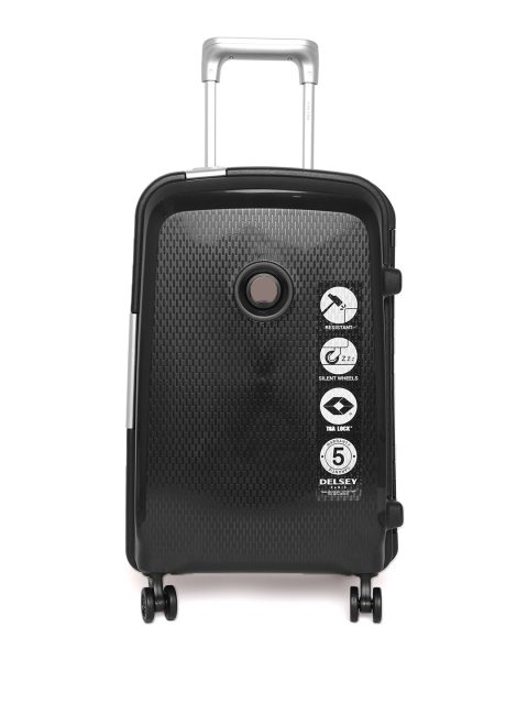 

DELSEY Unisex Black Belfort Plus Cabin Trolley Suitcase