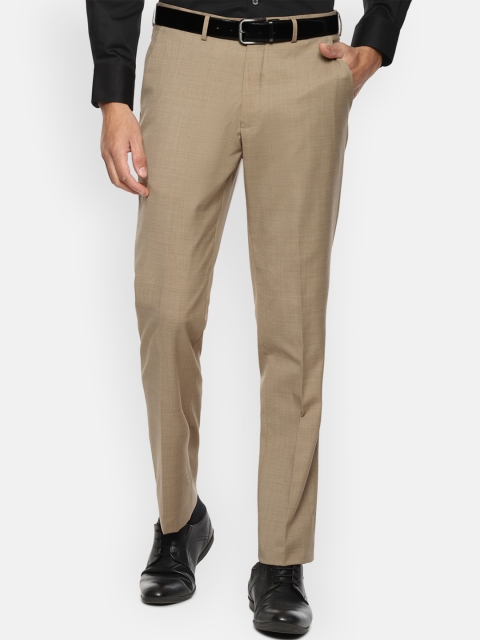 

Luxure by Louis Philippe Men Khaki Slim Fit Formal Trousers