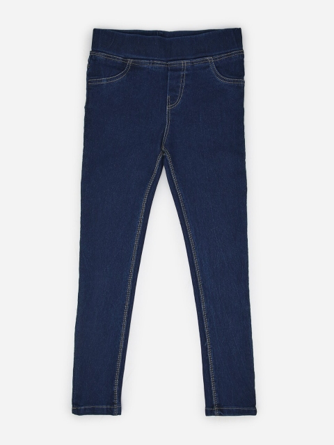

Punkster Girls Blue Skinny-Fit Cotton Denim Jeggings