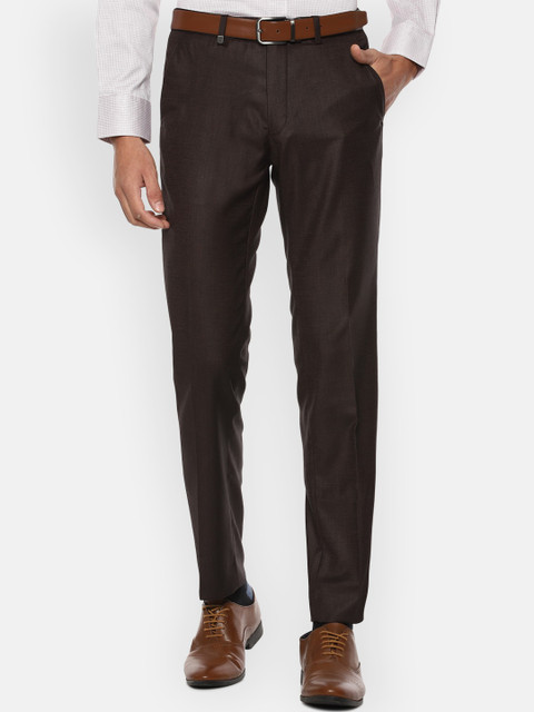 

Van Heusen Men Brown Slim Fit Formal Trousers