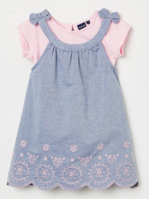 

Juniors by Lifestyle Girls Blue & Pink T-shirt with Skirt