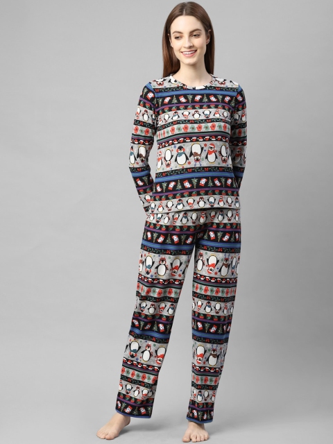 

Rigo Women Multicolour Printed Pure Cotton Night Suit, Multi