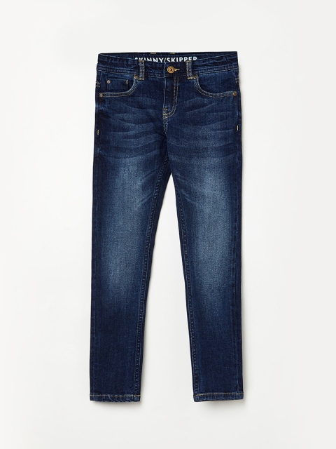

Denimize by Fame Forever Boys Blue Slim Fit Heavy Fade Jeans