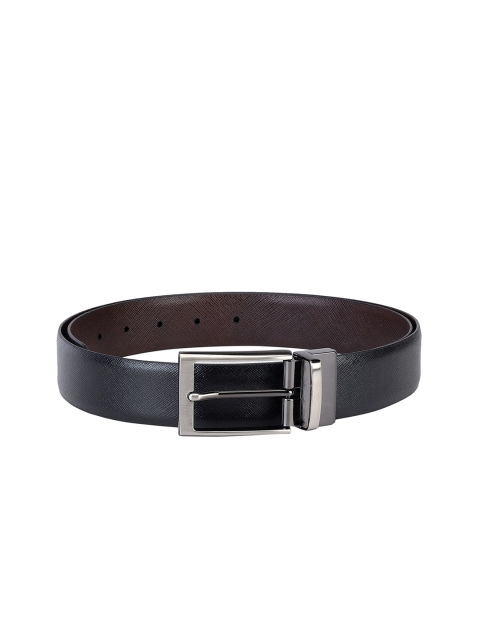 

ROSSO BRUNELLO Men Black Textured Leather Belt