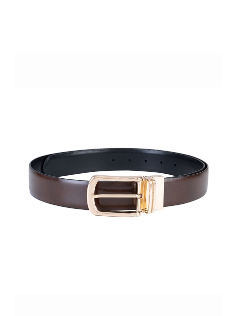 

ROSSO BRUNELLO Men Black & Brown Reversible Leather Belt