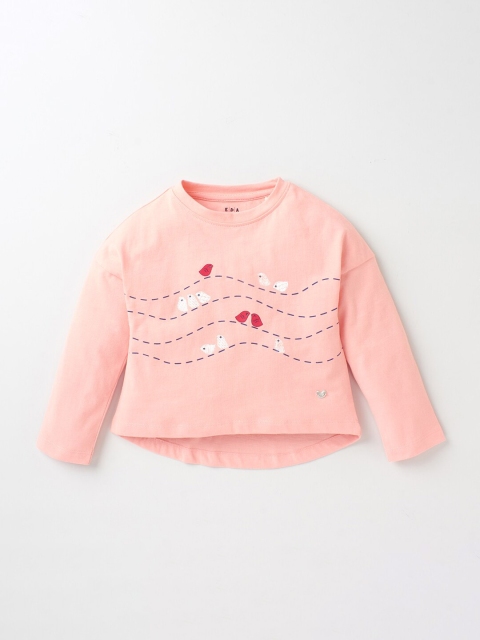 

Ed-a-Mamma Peach-Coloured Regular Top