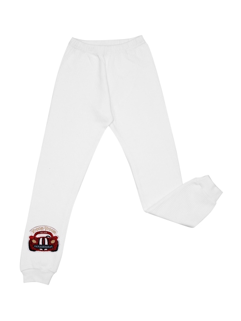 

DChica Boys White & Red Solid Thermal Bottoms