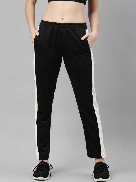

FILA Women Black With White Side Tape Track Pants