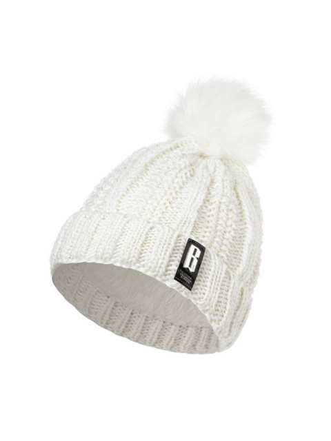 

iSWEVEN Unisex White Woollen Beanie