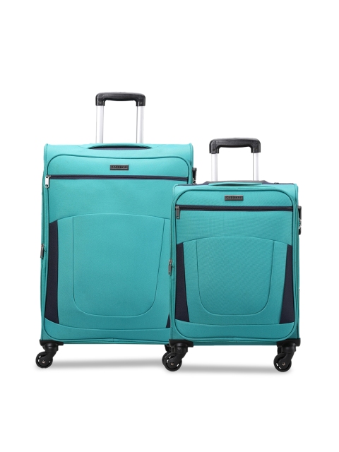 

CARRIALL Set of 2 Solid Trolley Bag-Large (28") & Medium (24"), Green