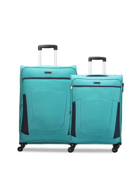 

CARRIALL Set of 2 Solid Trolley Bag-Large (28") & Medium (24"), Green