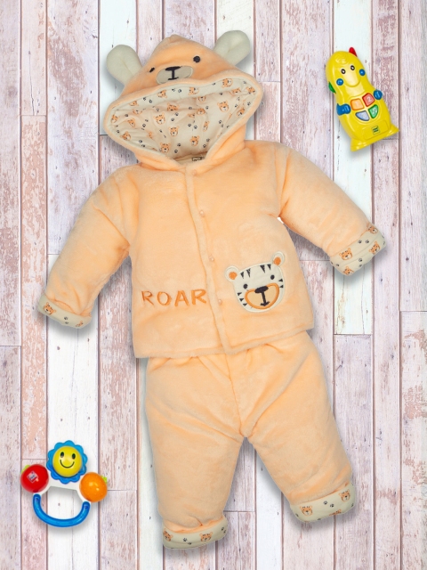 

MeeMee Unisex Kids Peach-Coloured Coat with Pyjamas