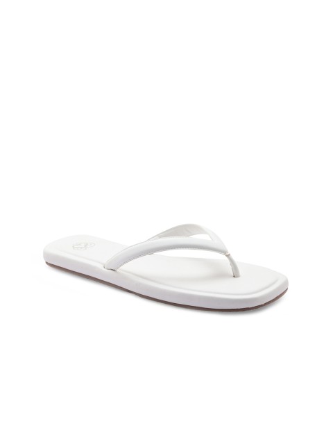 

Sole To Soul Women White T-Strap Flats