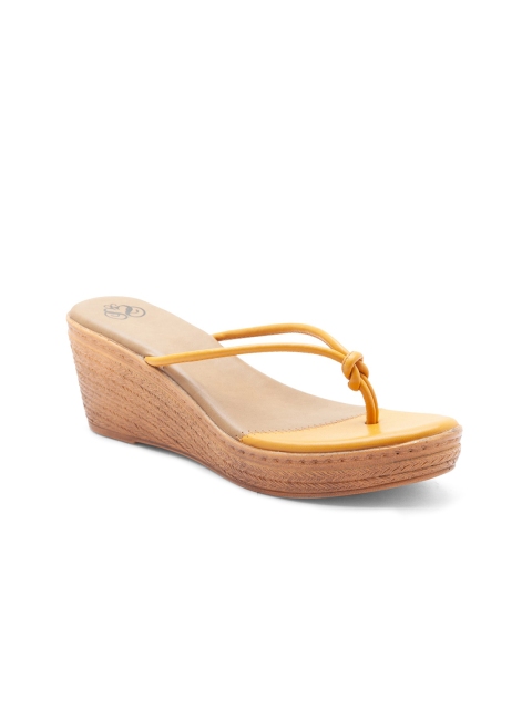 

Sole To Soul Mustard Wedge Sandals
