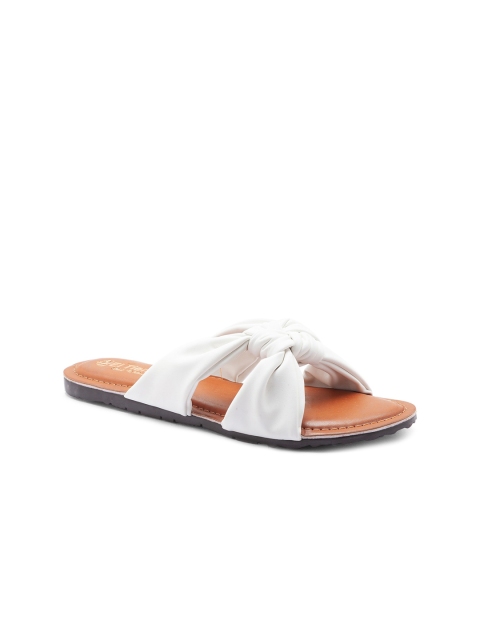 

Sole To Soul Women White Open Toe Flats