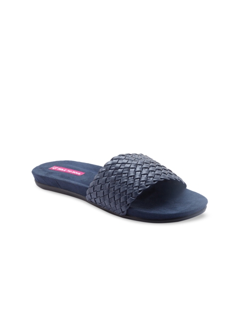 

Sole To Soul Women Blue Open Toe Flats