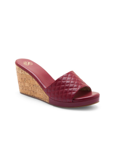 

Sole To Soul Maroon Wedge Sandals