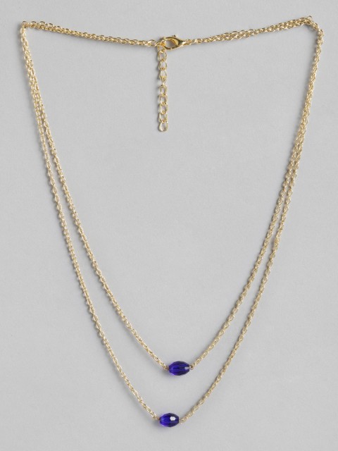 

Pipa Bella Gold-Toned & Blue Brass Gold-Plated Layered Necklace