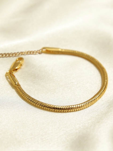 

Pipa Bella Women Gold-Plated Snake Chain Charm Bracelet