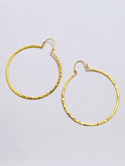 

Pipa Bella Gold-Toned Solid Circular Hoop Earrings