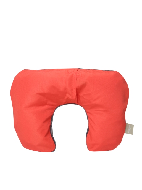 

DELSEY Coral Orange & Grey Single Inflatable Travel Pillow