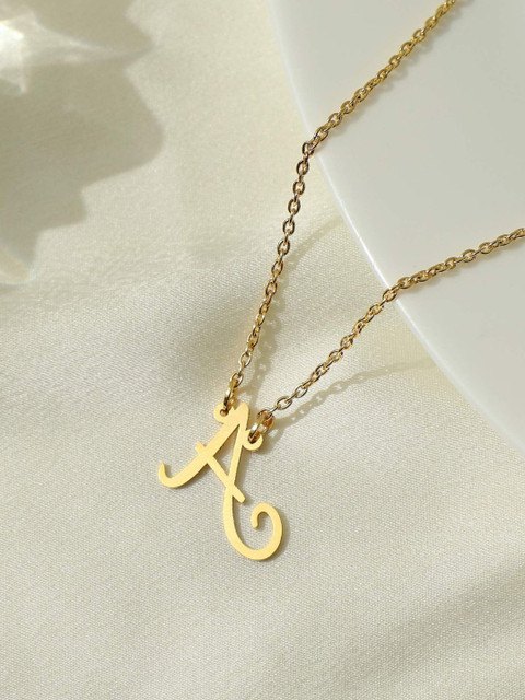 

Pipa Bella Gold-Plated Capital Initial A Necklace