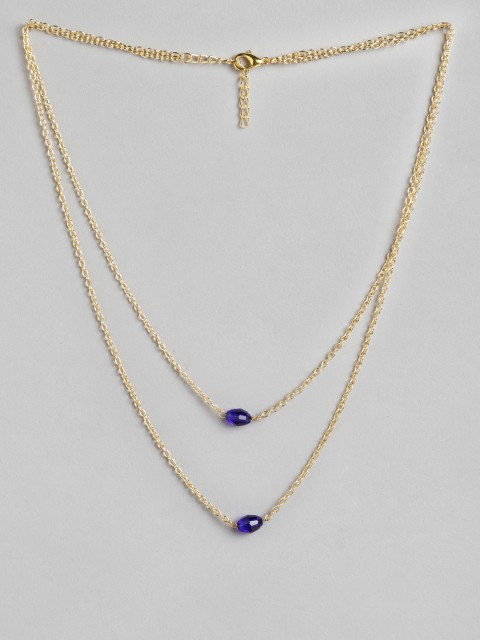 

Pipa Bella Gold-Toned & Blue Stone Layered Necklace