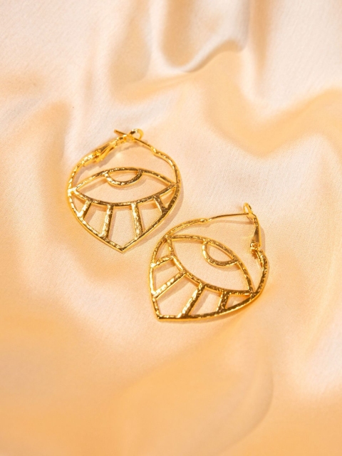 

Pipa Bella Gold-Toned Quirky Evil Eye Drop Earrings