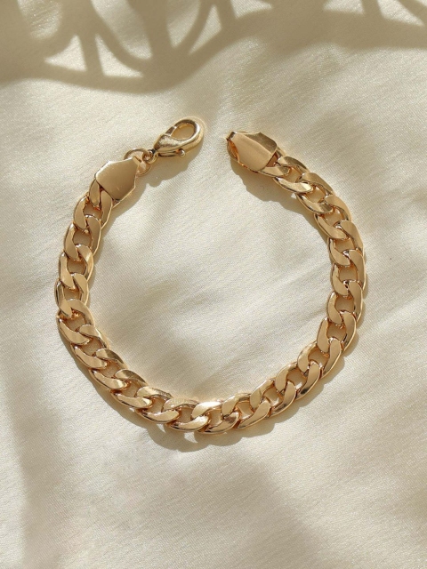 

Pipa Bella Women Gold-Toned Solid Link Bracelet