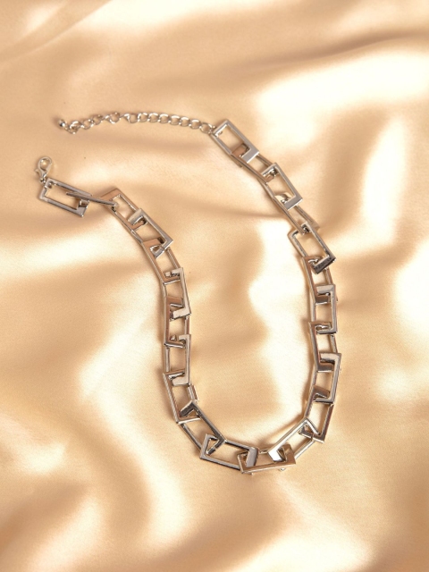 

Pipa Bella Silver-Toned Solid Chain Necklace