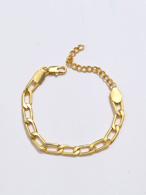 

Pipa Bella Women Gold-Toned Solid Chain Link Bracelet