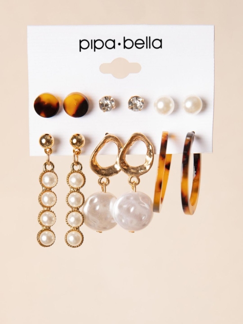 

Pipa Bella Set of 6 Earrings, White