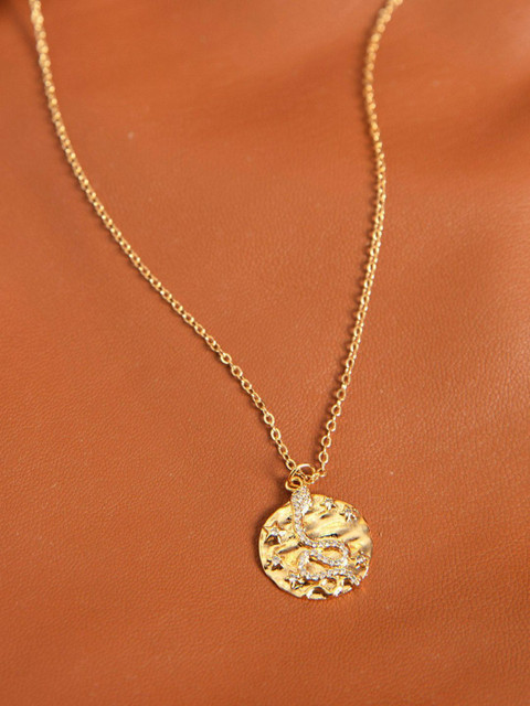 

Pipa Bella Gold-Toned Serpent Stone Studded Link Necklace