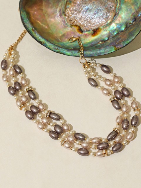 

Pipa Bella Grey & White Layered Necklace