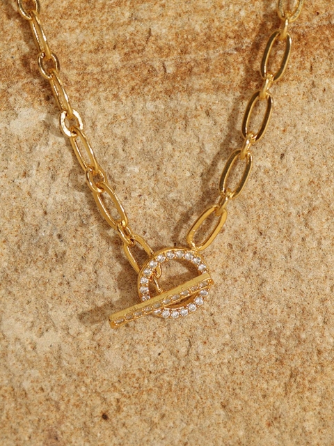 

Pipa Bella Gold-Plated Stone Studded Necklace