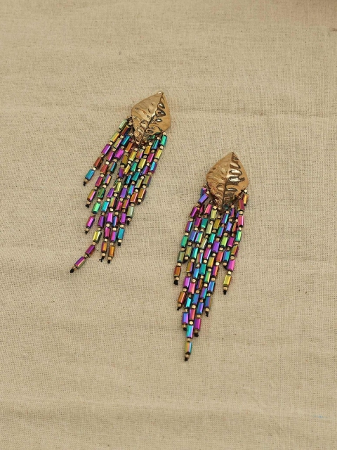 

Pipa Bella Multicoloured Beaded Contemporary Party Drop Earrings, Multi