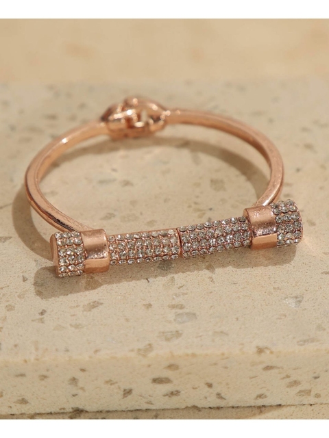 

Pipa Bella Women Rose Gold-Toned Stone Studded Cuff Bracelet