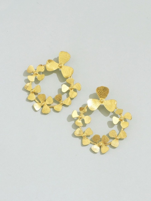 

Pipa Bella Gold-Plated Floral Circular Drop Earrings