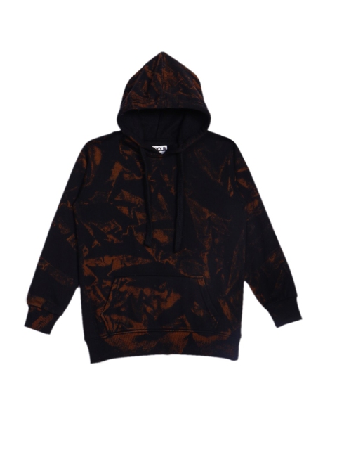 

GOJI Kids Black Printed Hooded Sweatshirt