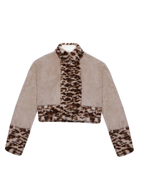 

GOJI Girls Beige Animal Printed Sweatshirt