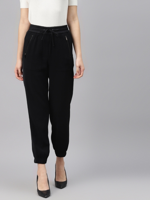 

Marks & Spencer Women Black Solid Crop Joggers