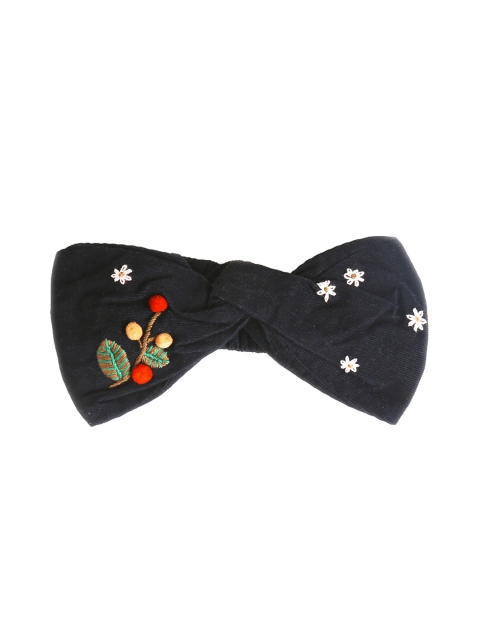 

Cherry Crumble Girls Black Floral Headband