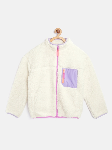 

Marks & Spencer Girls Off-White & Lavender Sherpa Tailored Jacket