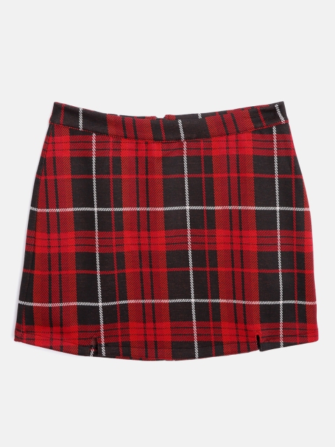 

Marks & Spencer Girls Red & Black Checked A-Line Skirt