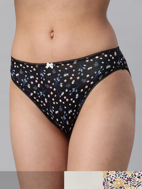 

Marks & Spencer Women Pack of 3 Bikini Briefs T612104KBLACK MIX, Black
